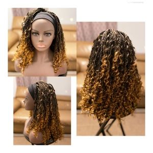 River box braid with curly ends.